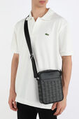 The Blend Monogram Canvas Vertical Bag In Grey And Black LACOSTE